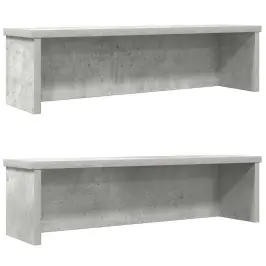 Virtuves Plaukti Sakraujami 2 Gab Betons Pelēks 50X15X16 Cm Vidaxl
