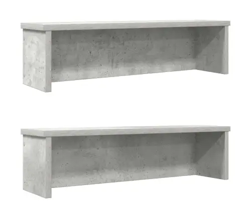 Virtuves Plaukti Sakraujami 2 Gab Betons Pelēks 50X15X16 Cm Vidaxl