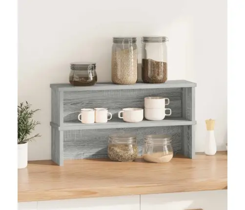 Virtuves Plaukti Sakraujami 2 Gab Pelēks Sonoma 50X15X16 Cm Vidaxl