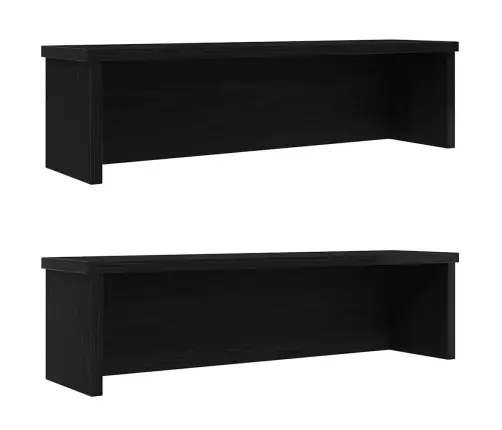 Virtuves Plaukti Sakraujami 2 Gab Melni 60X15X16 Cm Vidaxl