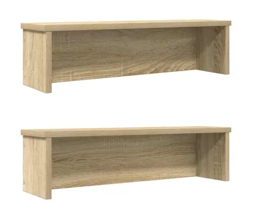 Virtuvės Lentynos, Sukraunamos, 2 Vnt., Ąžuolo, 60X15X16Cm