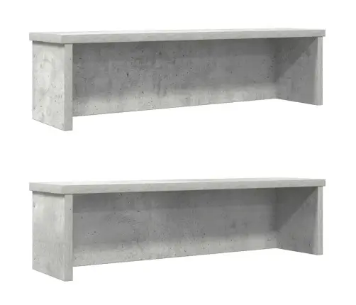 Virtuves Plaukti Sakraujami 2 Gab Betons Pelēks 60X15X16 Cm Vidaxl