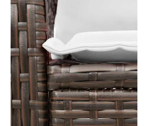 Dārza Šūpuļkrēsls Ar Matračiem, Brūna Pe Rotangpalma Vidaxl