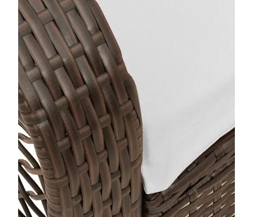 Dārza Šūpuļkrēsls Ar Matračiem, Brūna Pe Rotangpalma Vidaxl