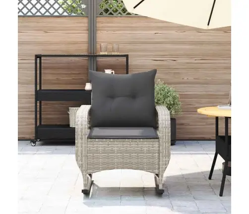 Supama Sodo Kėdė Su Pagalvėlėmis, Pilkos Spalvos, Poliratanas