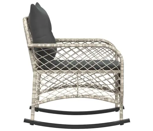 Supama Sodo Kėdė Su Pagalvėlėmis, Pilkos Spalvos, Poliratanas