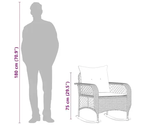 Supama Sodo Kėdė Su Pagalvėlėmis, Pilkos Spalvos, Poliratanas