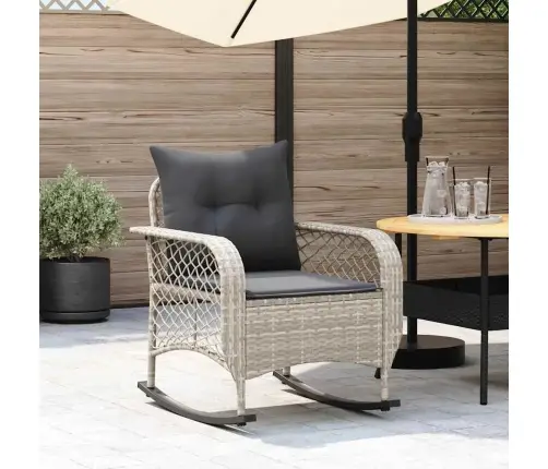 Supama Sodo Kėdė Su Pagalvėlėmis, Pilkos Spalvos, Poliratanas