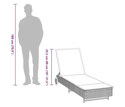 Päevitustool Rataste Ja Istmepadjaga, Beež, Polürotang