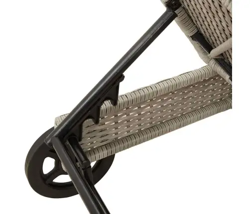 Sauļošanās Zvilnis Ar Riteņiem Un Matraci Pelēka Pe Rotangpalma Vidaxl Sauļošanās Zvilnis Ar Riteņiem Un Matraci Pelēka Pe Rotangpalma Vidaxl