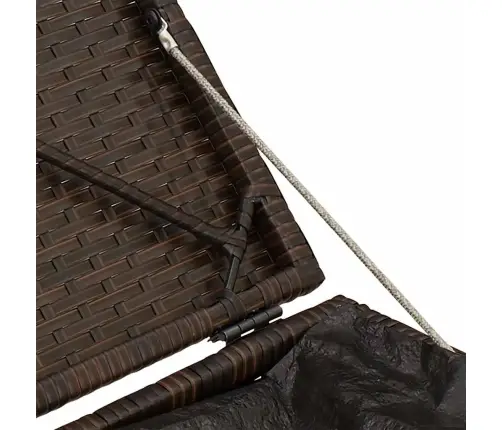 Sodo Taburetės Su Pagalvėlėmis 2 Vnt Ruda Polietileno Rotango