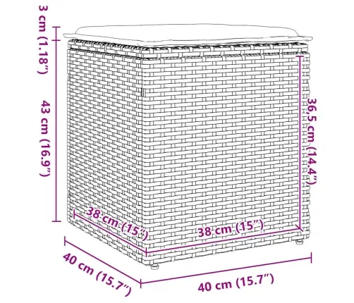 Dārza Krēsli Ar Spilveniem 2 Gab., Pelēka Polirotangpalmas Vidaxl