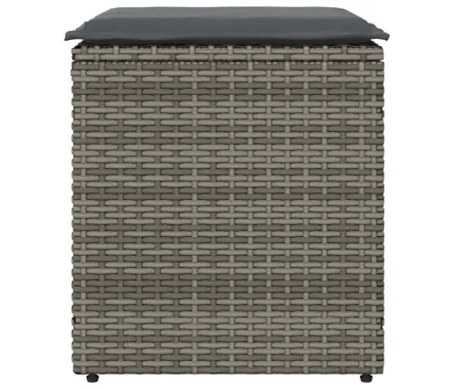 Dārza Krēsli Ar Spilveniem 2 Gab., Pelēka Polirotangpalmas Vidaxl