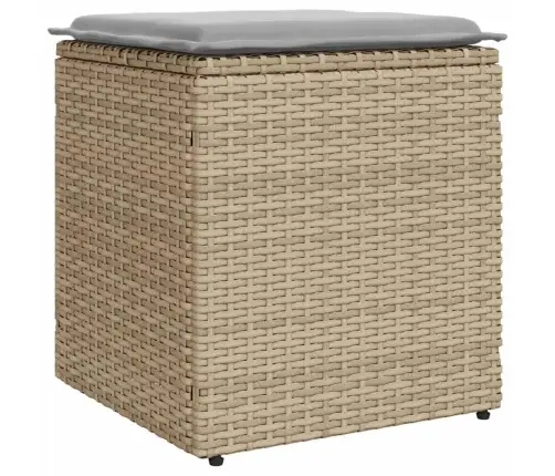 Dārza Krēsli Ar Spilveniem 2 Gab., Bēši Polirotangpalmas Vidaxl