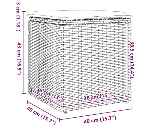 Dārza Krēsli Ar Spilveniem 2 Gab., Bēši Polirotangpalmas Vidaxl