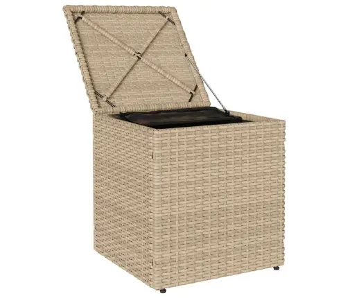 Dārza Krēsli Ar Spilveniem 2 Gab., Bēši Polirotangpalmas Vidaxl