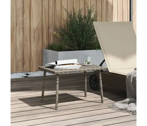 Dārza Kafijas Galdiņš Taisnstūrveida Pelēks Polirotangpalmas Vidaxl