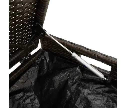 Āra Uzglabāšanas Sols Ar Spilvenu Brūns 100 Cm Polirotangpalmas Vidaxl