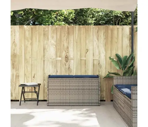 Āra Glabāšanas Sols Ar Spilvenu Pelēks 100 Cm Polirotangpalmas Vidaxl