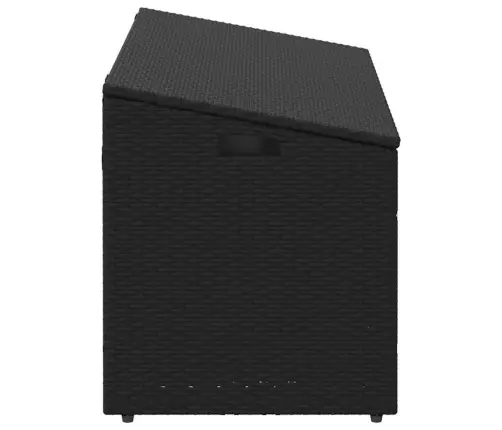 Dārza Uzglabāšanas Kaste Melna 110X50X58 Cm Poly Rattan Vidaxl