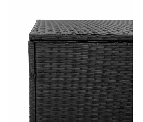 Dārza Uzglabāšanas Kaste Melna 110X50X58 Cm Poly Rattan Vidaxl