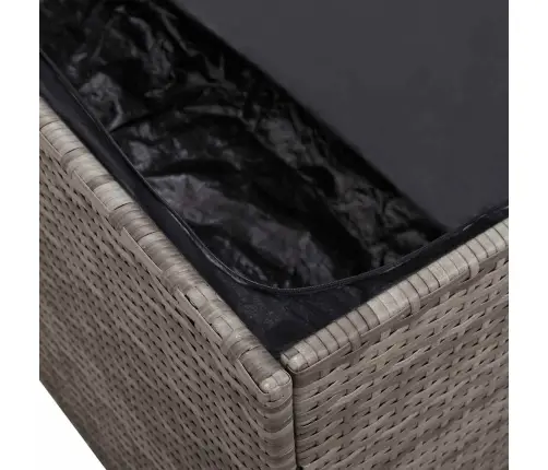 Dārza Uzglabāšanas Kaste Pelēka 110X50X58 Cm Polirotangpalmas Vidaxl