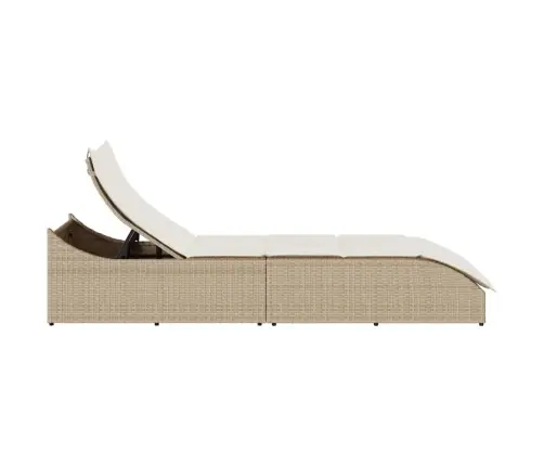 Kokkupandav Lamamistool Padja Ja Hoiukohaga Beež Polürotangist