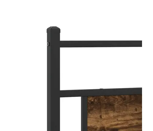 Gultas Rāmis Bez Matrača, Metāls, 200X200Cm, Ozolkoka Imitācija Vidaxl