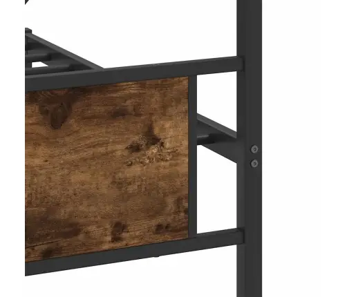 Gultas Rāmis Bez Matrača, Metāls, 200X200Cm, Ozolkoka Imitācija Vidaxl