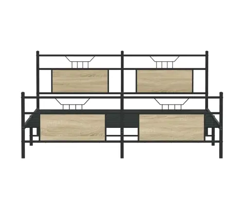 Lovos Rėmas Be Čiužinio, Sonoma Ąžuolo, 160X200cm Metalas