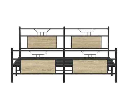 Lovos Rėmas Be Čiužinio, Sonoma Ąžuolo, 183X213cm Metalas Lovos Rėmas Be Čiužinio, Sonoma Ąžuolo, 183X213cm Metalas