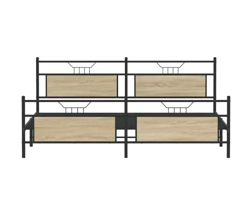 Metallist Voodiraam Ilma Madratsita Sonoma Tamm 193X201 Cm