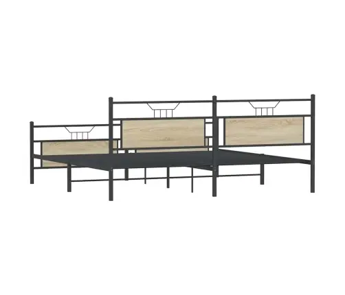 Metallist Voodiraam Ilma Madratsita Sonoma Tamm 193X201 Cm