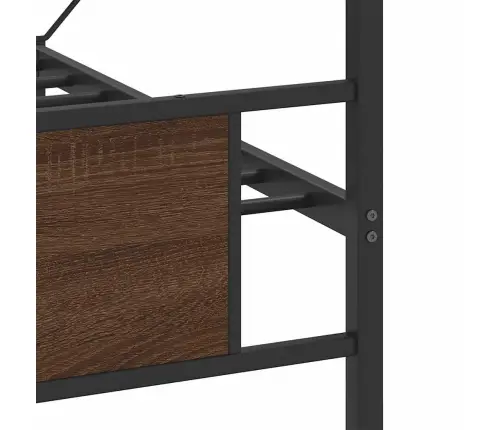 Gultas Rāmis Bez Matrača, Metāls, 160X200 Cm, Ozolkoka Krāsa Vidaxl