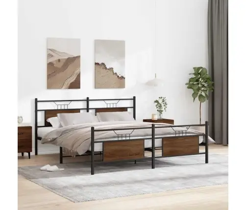 Lovos Rėmas Be Čiužinio, Rudas Ąžuolo, 183X213cm Metalas