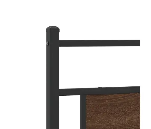 Gultas Rāmis Bez Matrača, Metāls, 200X200 Cm, Ozolkoka Krāsa Vidaxl