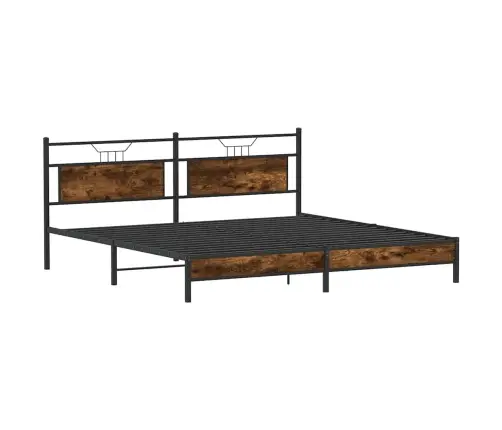 Lovos Rėmas Be Čiužinio, Dūminio Ąžuolo, 193X201cm Metalas