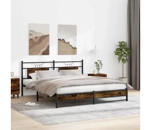 Lovos Rėmas Be Čiužinio, Dūminio Ąžuolo, 180X200cm Metalas
