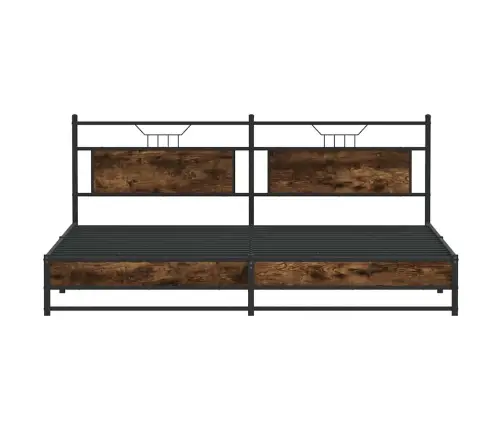 Gultas Rāmis Bez Matrača, Metāls, 193X203Cm, Ozolkoka Imitācija Vidaxl