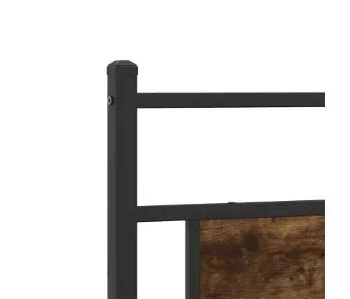 Gultas Rāmis Bez Matrača, Metāls, 200X200Cm, Ozolkoka Imitācija Vidaxl