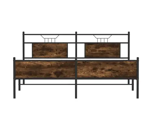 Gultas Rāmis Bez Matrača, Metāls, 180X200Cm, Ozolkoka Imitācija Vidaxl