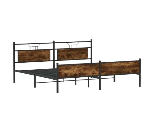 Lovos Rėmas Be Čiužinio, Dūminio Ąžuolo, 183X213cm Metalas