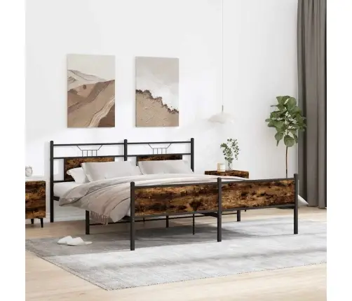 Lovos Rėmas Be Čiužinio, Dūminio Ąžuolo, 183X213cm Metalas