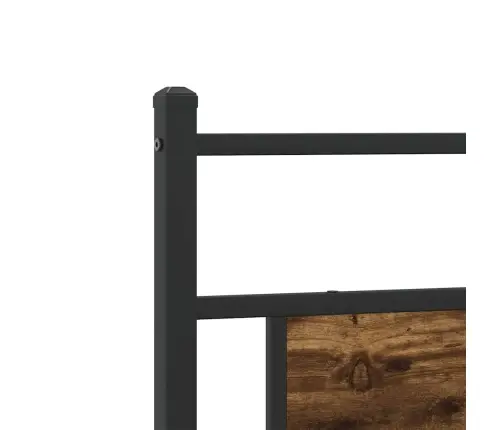 Gultas Rāmis Bez Matrača, Metāls, 200X200Cm, Ozolkoka Imitācija Vidaxl