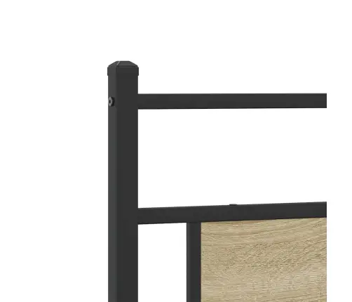 Gultas Rāmis Bez Matrača, Metāls, 200X200Cm, Ozolkoka Imitācija Vidaxl
