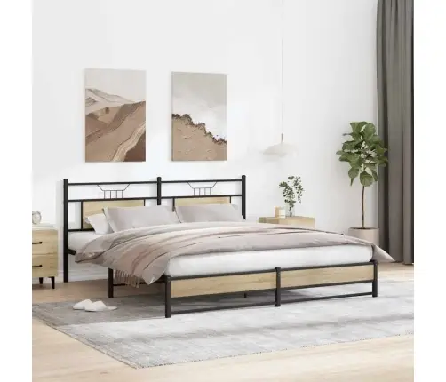 Lovos Rėmas Be Čiužinio, Sonoma Ąžuolo, 180X200cm Metalas