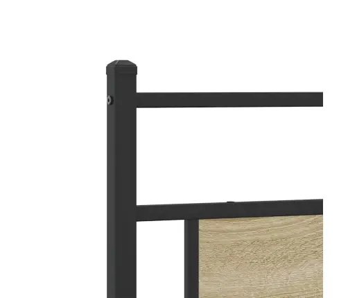 Gultas Rāmis Bez Matrača, Metāls, 193X203Cm, Ozolkoka Imitācija Vidaxl