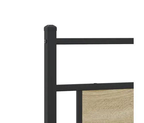 Gultas Rāmis Bez Matrača, Metāls, 200X200Cm, Ozolkoka Imitācija Vidaxl