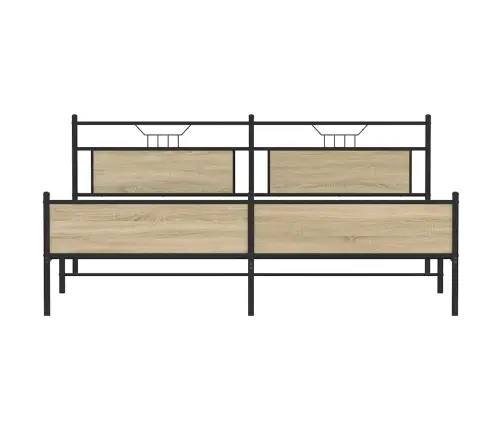 Lovos Rėmas Be Čiužinio, Sonoma Ąžuolo, 200X200cm Metalas