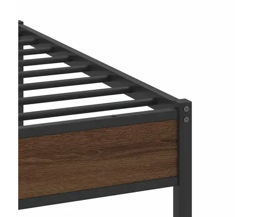 Gultas Rāmis Bez Matrača, Metāls, 193X203 Cm, Ozolkoka Krāsa Vidaxl